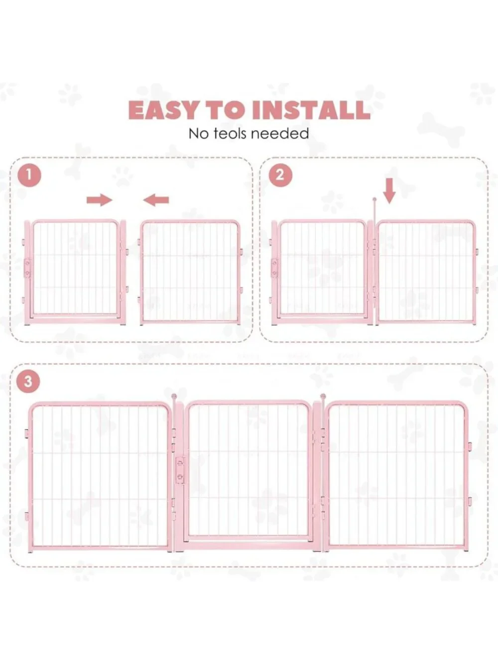 Heavy Duty Pink Dog Playpen - 32